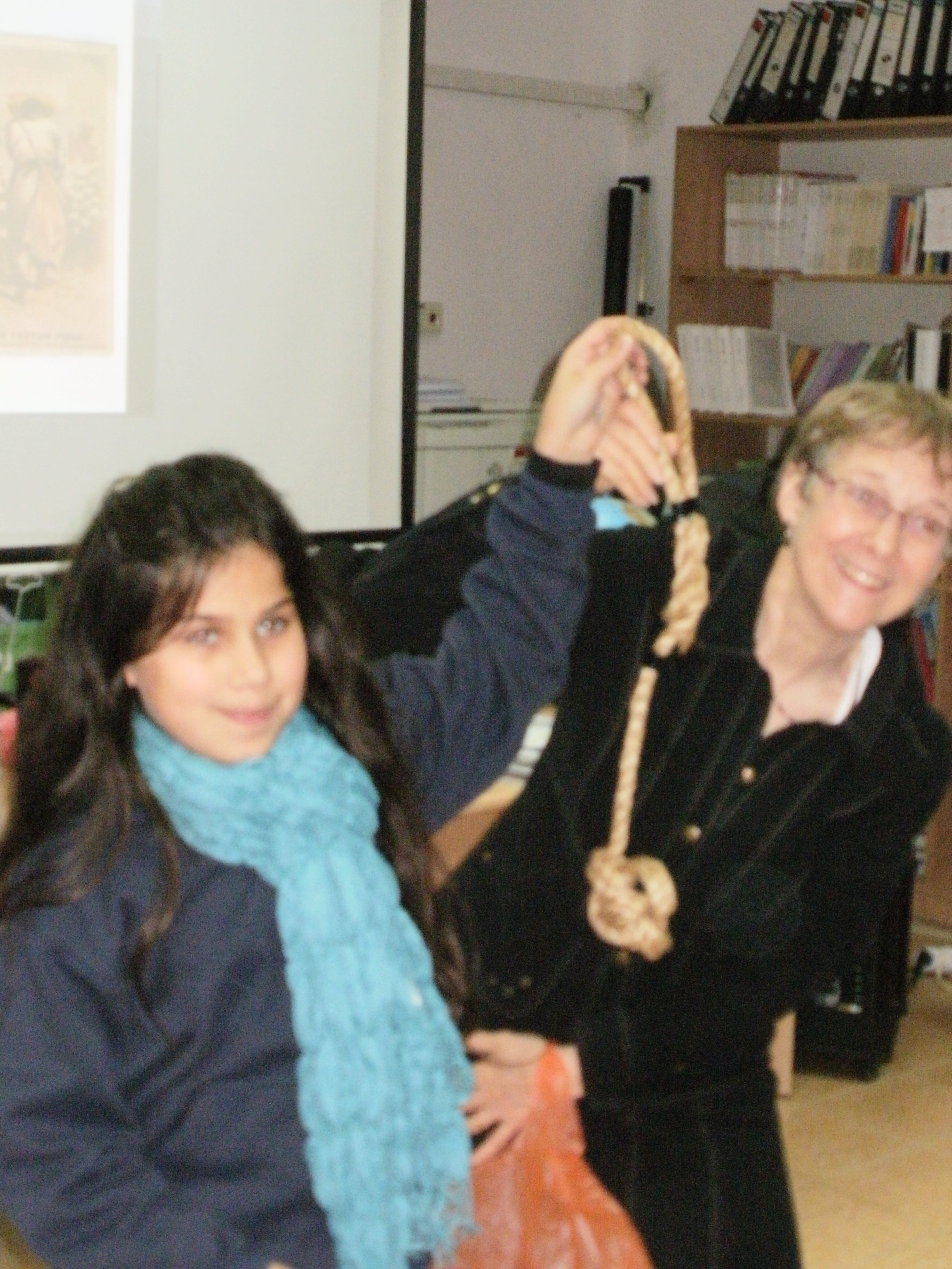Marjorie Gann at an Israeli School