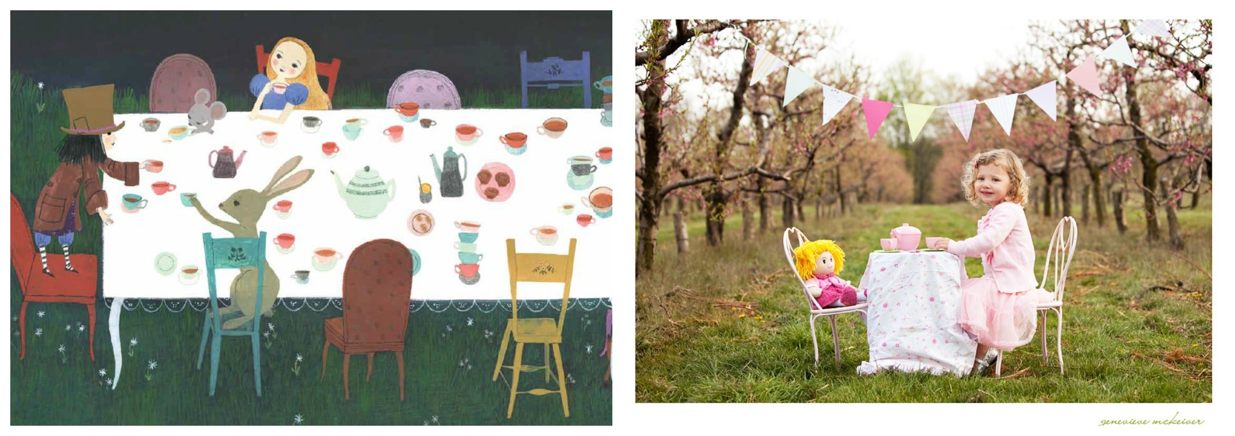 tea party collage